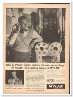 du pont 1961 mylar polyester film e power biggs recording vintage ad du pont 1961 mylar polyester film e power biggs recording vintage ad