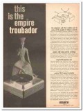 dyna-empire inc 1961 troubador record playback turntable vintage ad dyna-empire inc 1961 troubador record playback turntable vintage ad