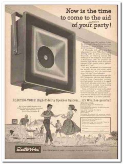 electro-voice inc 1961 musicaster ii outdoor speaker system vintage ad