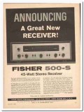 fisher radio corp 1961 45-watt am-fm stereo receiver 500-s vintage ad fisher radio corp 1961 45-watt am-fm stereo receiver 500-s vintage ad