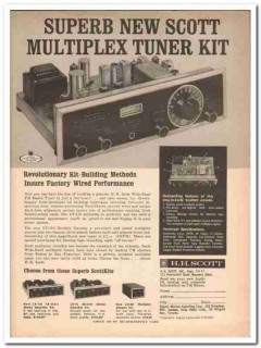 h h scott inc 1961 lt-110 superb stereo multiplex tuner kit vintage ad h h scott inc 1961 lt-110 superb stereo multiplex tuner kit vintage ad