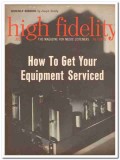 high fidelity 1961 equipment serviced vintage stereo magazine cover