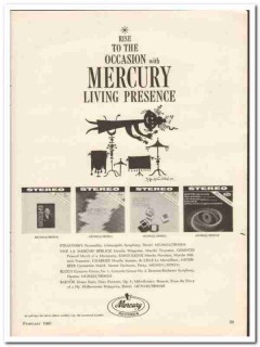 mercury records 1960 living presence lp stereo recordings vintage ad