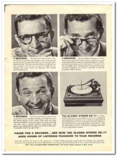 glaser-steers corp 1960 gs-77 9-second cycle turntable vintage ad glaser-steers corp 1960 gs-77 9-second cycle turntable vintage ad