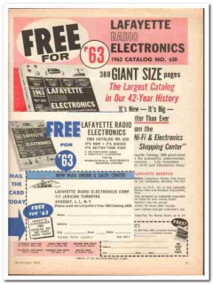 lafayette radio electronics corp 1962 free catalog 630 vintage ad lafayette radio electronics corp 1962 free catalog 630 vintage ad