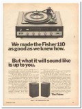 fisher radio corp 1968 110 am fm reciever turntable stereo vintage ad fisher radio corp 1968 110 am fm reciever turntable stereo vintage ad