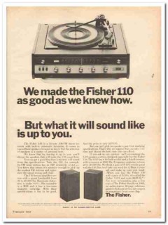 fisher radio corp 1968 110 am fm reciever turntable stereo vintage ad fisher radio corp 1968 110 am fm reciever turntable stereo vintage ad