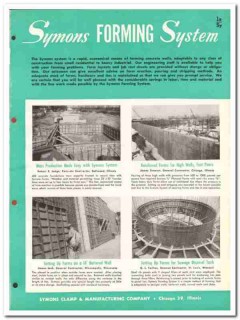 Symons Clamp Mfg Company 1954 Vintage Catalog Concrete Forming System