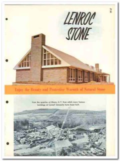 Finger Lakes Stone Company 1954 Vintage Catalog Lenroc Ashlar