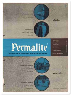 Great Lakes Carbon Corp 1954 Vintage Catalog Concrete Permalite