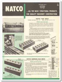 Natco Corp 1954 Vintage Catalog Brick Masonry Structural Products