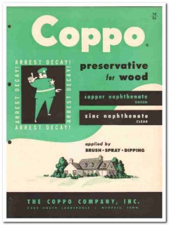 Coppo Company 1954 Vintage Catalog Wood Preservative Naphthenate Coppo Company 1954 Vintage Catalog Wood Preservative Naphthenate