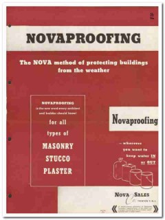 Nova Sales Company 1954 Vintage Catalog Novaproofing Weather Homosote Nova Sales Company 1954 Vintage Catalog Novaproofing Weather Homosote