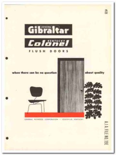 General Plywood Corp 1954 Vintage Catalog Doors Gibraltar KY Colonel General Plywood Corp 1954 Vintage Catalog Doors Gibraltar KY Colonel