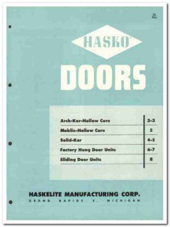 Haskelite Mfg Company 1954 Vintage Catalog Doors Solid Kor Hollow Core Haskelite Mfg Company 1954 Vintage Catalog Doors Solid Kor Hollow Core