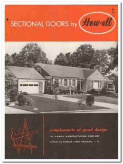 Howell Mfg Company 1954 Vintage Catalog Doors Sectional How-Ell-Dor Howell Mfg Company 1954 Vintage Catalog Doors Sectional How-Ell-Dor