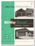 Rowe Mfg Company 1954 Vintage Catalog Doors Ro-Way Residential Garage