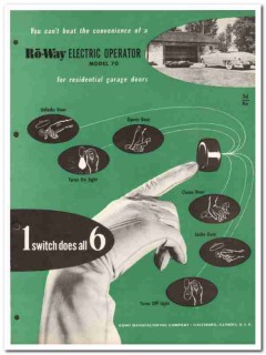 Rowe Mfg Company 1954 Vintage Catalog Doors Ro-Way Electric Garage Rowe Mfg Company 1954 Vintage Catalog Doors Ro-Way Electric Garage