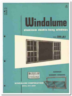 Windalume Corp 1954 Vintage Catalog Windows Aluminum Double-Hung
