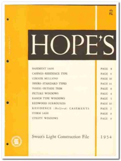 Hopes Windows Inc 1954 Vintage Catalog Holford Casements Residence Hopes Windows Inc 1954 Vintage Catalog Holford Casements Residence