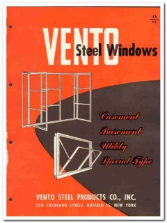 Vento Steel Products Company 1954 Vintage Catalog Windows Casement