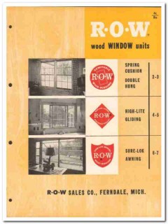 R-O-W Sales Company 1954 Vintage Catalog Window Wood Gliding Awning R-O-W Sales Company 1954 Vintage Catalog Window Wood Gliding Awning