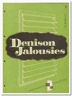 Denison Corp 1954 Vintage Catalog Windows Jalousies Glass Louvered