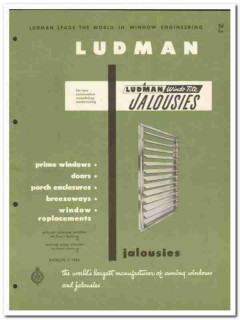 Ludman Corp 1954 Vintage Catalog Windows Jalousies Windo Tite Doors Ludman Corp 1954 Vintage Catalog Windows Jalousies Windo Tite Doors
