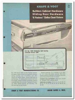 Knape Vogt Mfg Company 1954 Vintage Catalog Hardware Builders Cabinet Knape Vogt Mfg Company 1954 Vintage Catalog Hardware Builders Cabinet