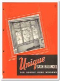 Unique Balance Company 1954 Vintage Catalog Window Sash Double Hung