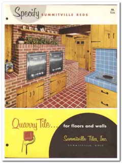 Summitville Tiles Inc 1954 Vintage Catalog Clay Wall Floor Quarry Reds