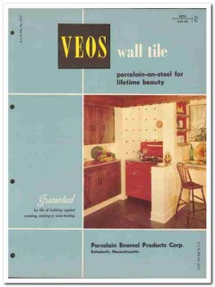 Porcelain Enamel Products Corp 1954 Vintage Catalog Tile Wall VEOS
