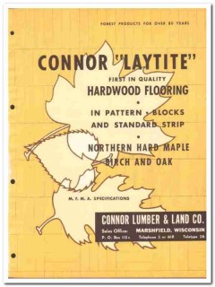 Conner Lumber Land Company 1954 Vintage Catalog Floor Hardwood Laytite