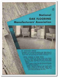 National Oak Flooring Mfr Association 1954 Vintage Catalog Nofma Wood