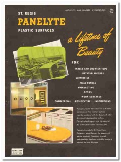 St Regis Paper Company 1954 Vintage Catalog Panelyte Plastic Surface