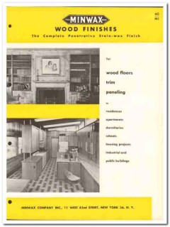 Minwax Company 1954 Vintage Catalog Stain Wood Finishes Floor Trim Minwax Company 1954 Vintage Catalog Stain Wood Finishes Floor Trim