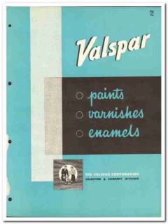 Valspar Corp 1954 Vintage Catalog Valentine Company Paints Varnishes Valspar Corp 1954 Vintage Catalog Valentine Company Paints Varnishes