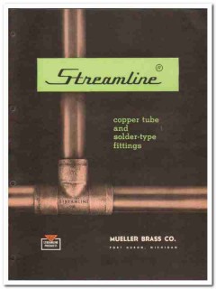 Mueller Brass Company 1954 Vintage Catalog Pipe Streamline Copper Tube