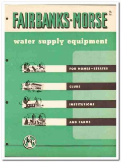 Fairbanks-Morse Company 1954 Vintage Catalog Water Supply Equipment