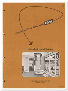 Coleman Company 1954 Vintage Catalog Heat Blend-Air Conditioning Cool Coleman Company 1954 Vintage Catalog Heat Blend-Air Conditioning Cool