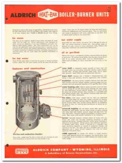 Breeze Corp 1954 Vintage Catalog Aldrich Company Heat-Pak Boiler Breeze Corp 1954 Vintage Catalog Aldrich Company Heat-Pak Boiler
