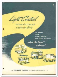 Superior Electric Company 1954 Vintage Catalog Light Control Powerstat