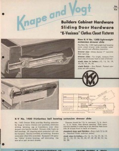 Knape Vogt Mfg Company 1956 Vintage Catalog Hardware Cabinet Door Knape Vogt Mfg Company 1956 Vintage Catalog Hardware Cabinet Door