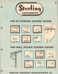 Sterling Hardware Mfg Company 1956 Vintage Catalog Pocket Sliding Door