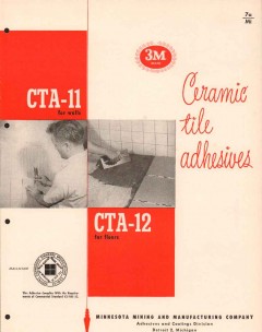 Minnesota Mining Mfg Company 1956 Vintage Catalog Tile Adhesives Wall