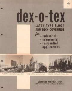 Crossfield Products Corp 1956 Vintage Catalog Dex-O-Tex Weatherwear