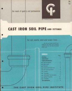 Cast Iron Soil Pipe Institute 1956 Vintage Catalog Plumbing Fittings