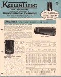 Kaustine Furnace Tank Corp 1956 Vintage Catalog Plumbing Septic Sewage Kaustine Furnace Tank Corp 1956 Vintage Catalog Plumbing Septic Sewage