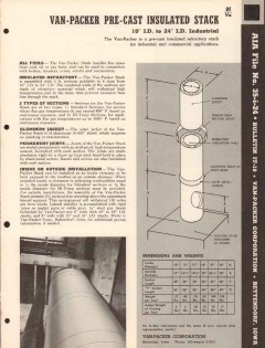 Van-Packer Corp 1956 Vintage Catalog Asbestos Cement Pre-Cast Stack