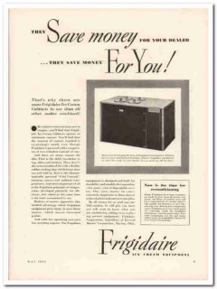 Frigidaire Corp 1933 Vintage Ad Ice Cream Cabinets Save Money Frigidaire Corp 1933 Vintage Ad Ice Cream Cabinets Save Money